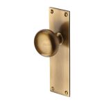 Heritage Brass - Balmoral Door Knob on Plate
