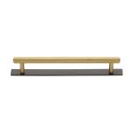 Heritage Brass - Knurled Cabinet Pull Handle with Plate