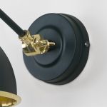 Smooth Brass Brindley Wall Light in Dingle