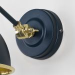 Smooth Brass Brindley Wall Light in Dusk