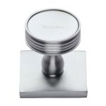 Heritage Brass - Venetian Cabinet Knob with Square Backplate