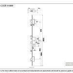 SS 45mm Backset Hook 3 Point Door Lock