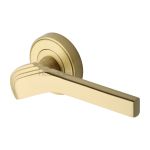 Heritage Brass - Tiffany Door Handle on Round Rose