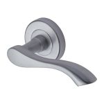 Heritage Brass - Algarve Door Handle on Round Rose