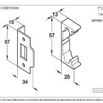 Black ½" Rebate Kit for Tubular Mortice Latch