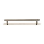 Heritage Brass - Knurled Cabinet Pull Handle with Plate