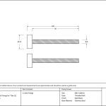 Matt Black SS (304) 100mm Bolt Fixings for T Bar (2)