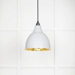Smooth Brass Brindley Pendant in Flock