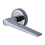 Heritage Brass - Gio Door Handle on Round Rose