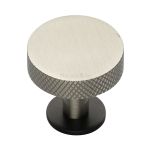 Heritage Brass - Knurled Disc Cabinet Knob with Rose