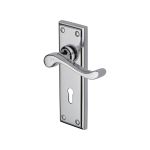 Heritage Brass - Edwardian Door Handle on Plate