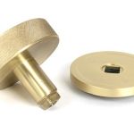 Satin Brass Brompton Centre Door Knob (Plain)