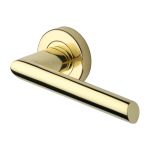 Heritage Brass - Mercury Door Handle on Round Rose