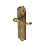 Heritage Brass - Buckingham Door Handle on Plate