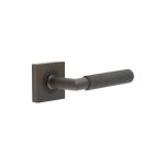 Burlington Piccadilly Knurled Door Handles On Rose