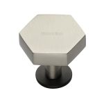 Heritage Brass - Hexagon Cabinet Knob with Rose