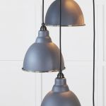 Smooth Nickel Brindley Cluster Pendant in Slate