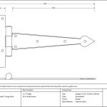 Arrow Head T Hinge (pair)