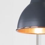 Smooth Copper Brindley Wall Light in Slate