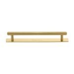 Heritage Brass - Knurled Cabinet Pull Handle with Plate