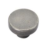 M.Marcus - Rustic Pewter Round Disc Cabinet Knob