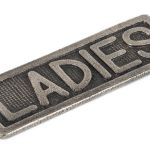 Antique Pewter Ladies Sign