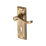 Heritage Brass - Edwardian Door Handle on Plate
