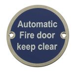 Stainless Steel Automatic Fire Door Keep Clear