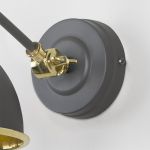 Hammered Brass Brindley Wall Light in Bluff