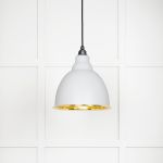 Smooth Brass Brindley Pendant in Flock