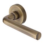 Heritage Brass - Octave Door Handle on Round Rose