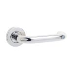 Stainless Steel Orbit 19mm Door Handles On Rose