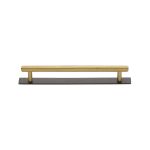 Heritage Brass - Knurled Cabinet Pull Handle with Plate