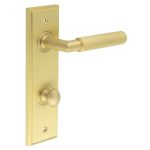 Burlington Piccadilly Knurled Door Handles On Back Plate with Turn & Release