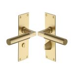 Heritage Brass - Bauhaus Door Handle on Plate