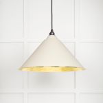 Hammered Brass Hockley Pendant in Teasel
