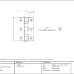 3" Ball Bearing Butt Hinge (pair) ss