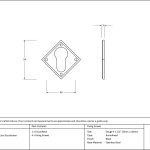 Anvil Diamond Euro Escutcheon