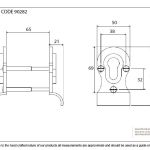 50mm Euro Door Pull (Back to Back fixings)