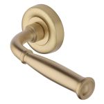 Heritage Brass - Lincoln Door Handle on Round Rose