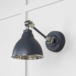 Hammered Nickel Brindley Wall Light in Slate
