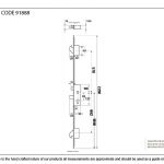 SS 35mm Backset Hook 3 Point Door Lock