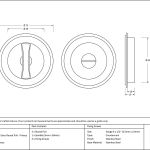 Anvil Art Deco Round Pull - Privacy Set