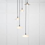 Smooth Nickel Flora Cluster Pendant in Teasel