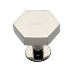 Heritage Brass - Hexagon Cabinet Knob with Rose