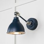 Hammered Nickel Brindley Wall Light in Dusk
