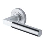 Heritage Brass - Spectral Door Handle on Round Rose