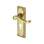Heritage Brass - Edwardian Door Handle on Plate