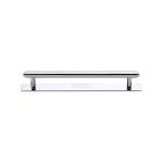 Heritage Brass - Step Cabinet Pull Handle with Plate