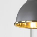 Smooth Brass Brindley Wall Light in Bluff